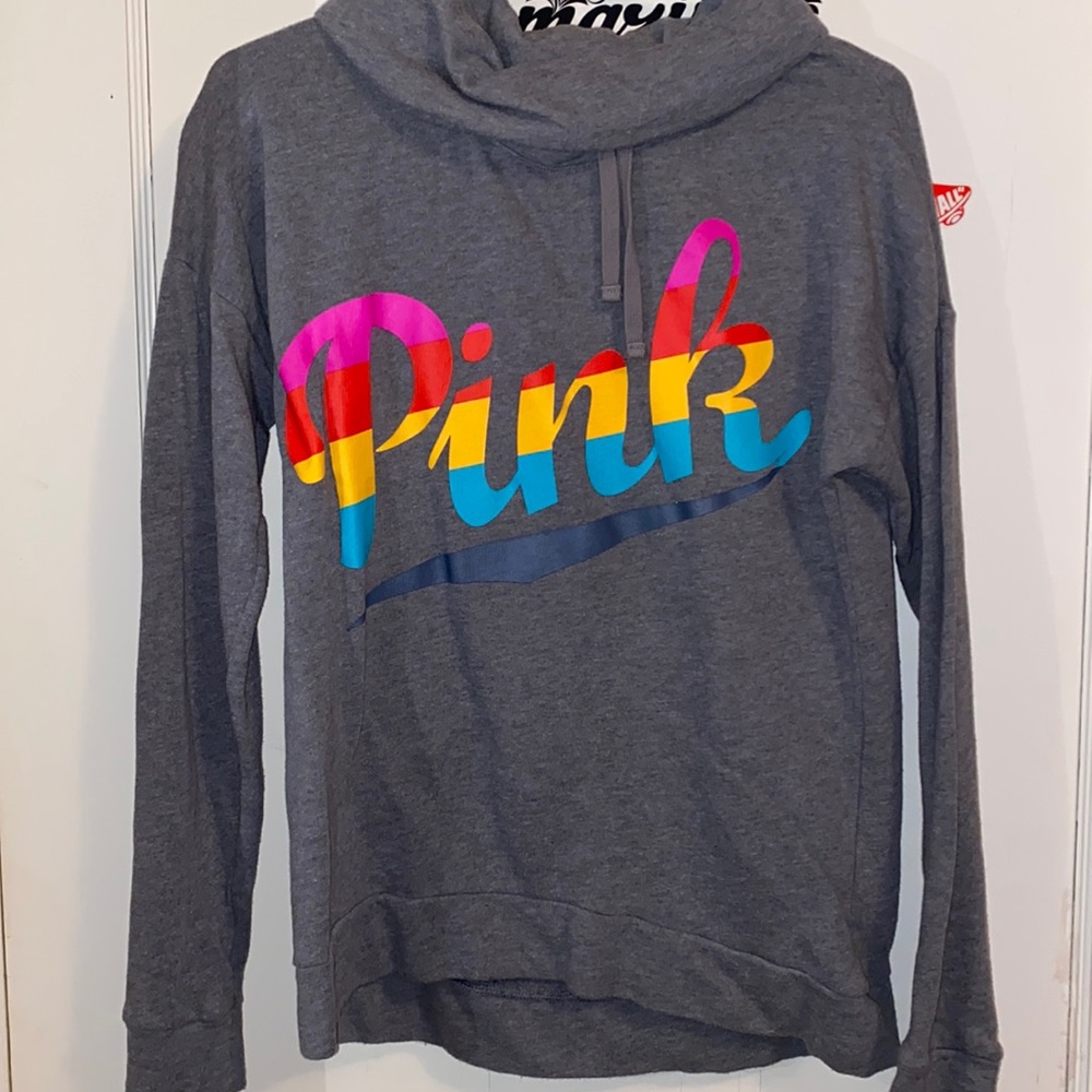 PINK long sleeve cowl neck shirt